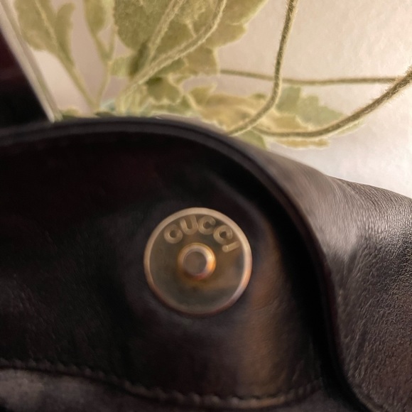 💯 Authentic Gucci Leather Hobo Bag With Strap, Black - Picture 10 of 10
